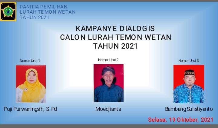KAMPANYE DIALOGIS CALON LURAH TEMON WETAN TAHUN 2021